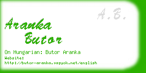 aranka butor business card
